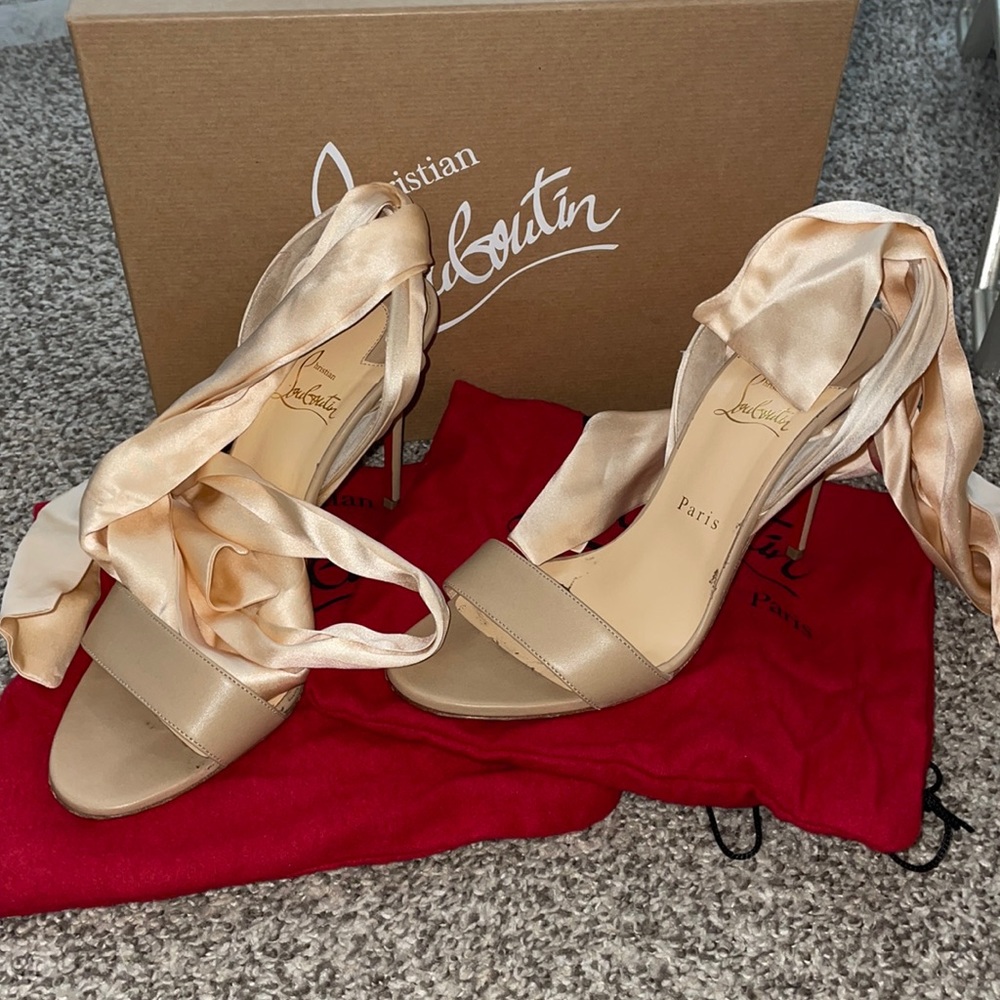 Ankle tie Christian Louboutins